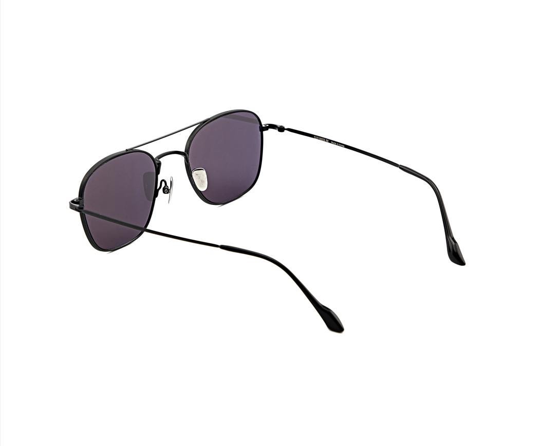 Square Aviator Sunglasses | Lightweight Black Metal Frame | Polarized UV | Korean Designer Eyewear | Unisex — view 10