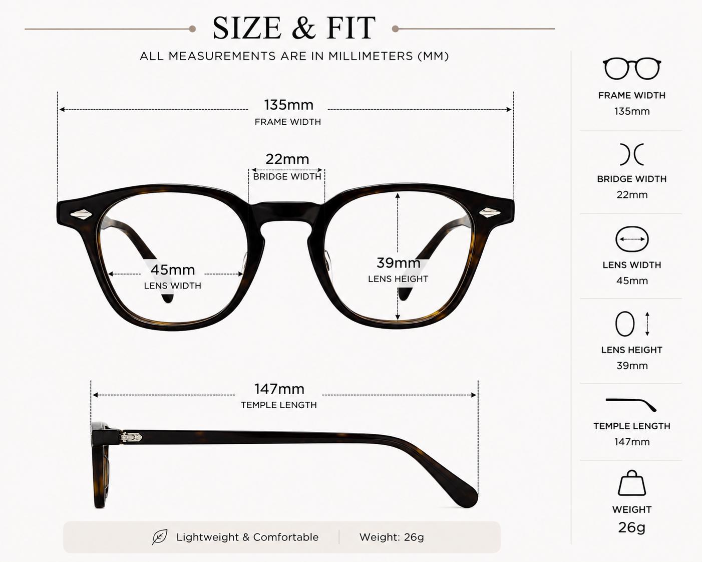 Minimalist Acetate Eyeglasses | Korean Optical Frame | Unisex Glasses | Premium Everyday Optical Eyewear | Minimal Designer Style — view 10