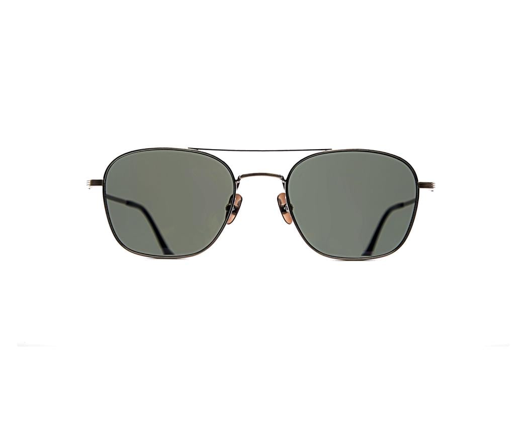Silver Square Aviator Sunglasses | Polarized Metal Frame Sunglasses | Korean UV400 Eyewear | Lightweight Unisex Double Bridge Shades — view 2