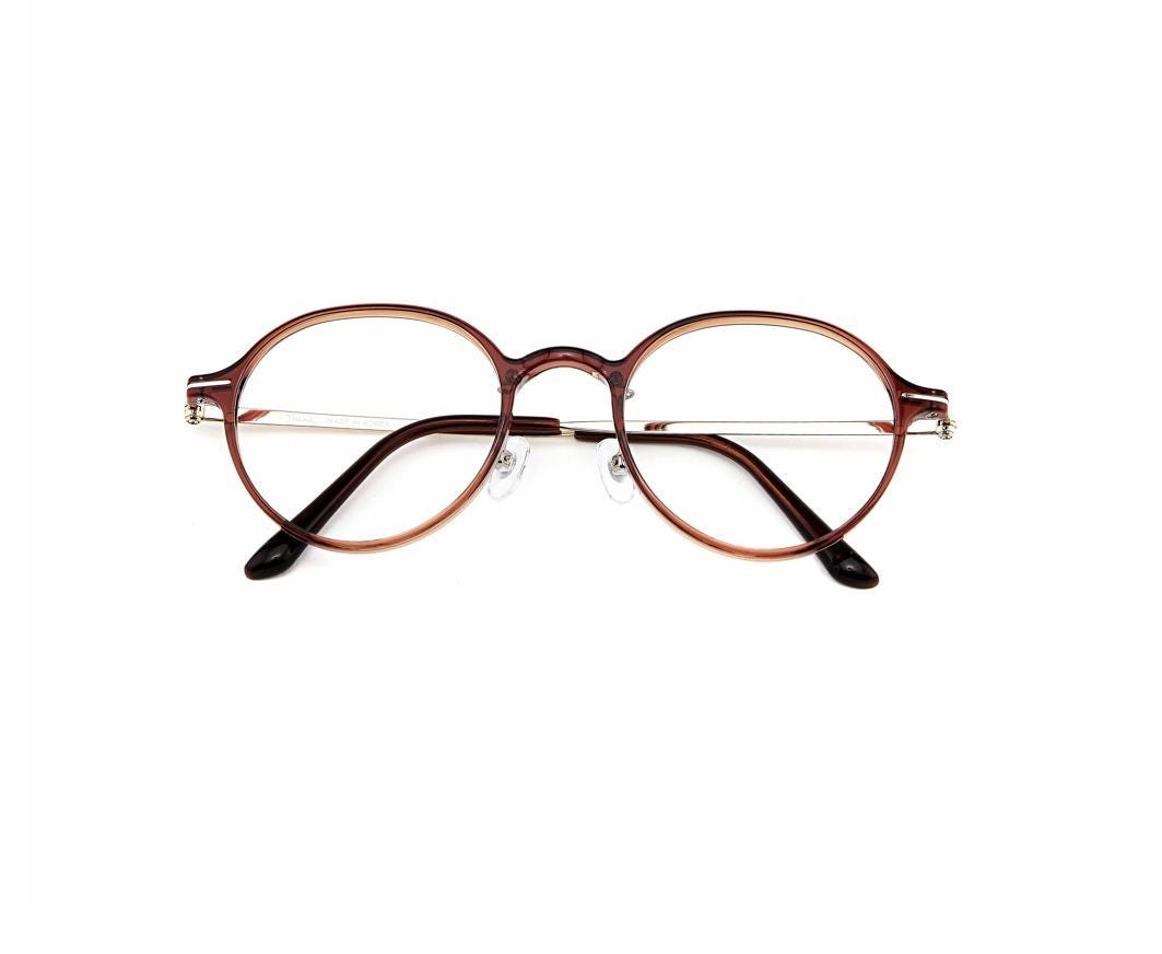 Ultem Round Eyeglasses | Lightweight Korean Glasses | Brown Round Optical Frame | Made in Korea — view 4
