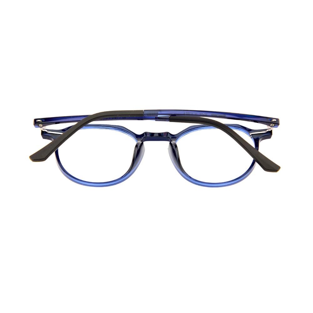 Everyday Lightweight Eyeglasses | Minimalist Korean Design Asian Fit | Ultem transparent blue Frame — view 6