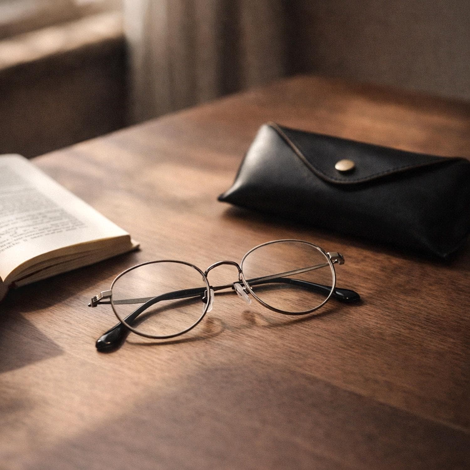 Muted Silver Metal Oval Glasses, Lightweight Korean Minimal Eyewear — view 10