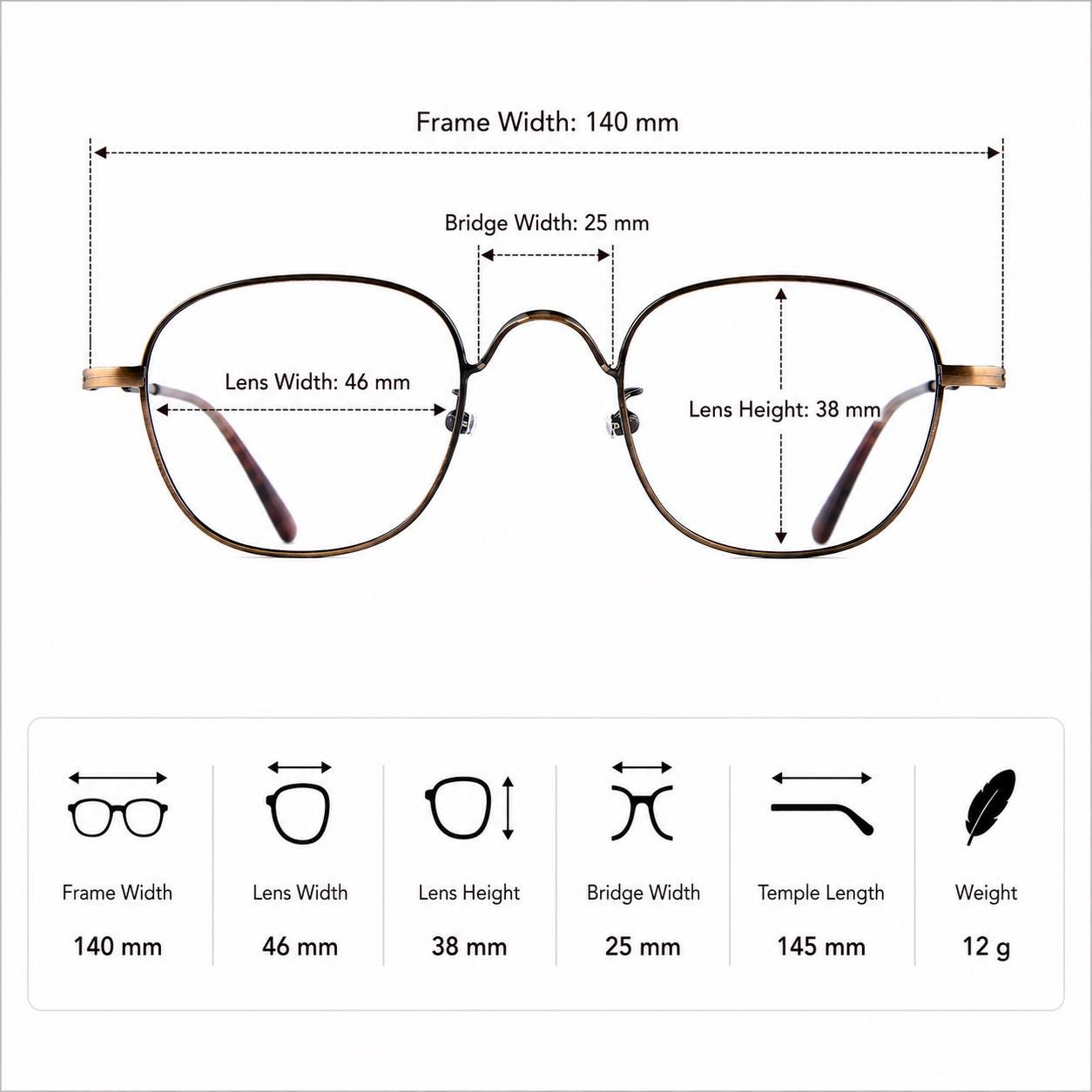 Minimal Metal Eyeglasses | Slim Round Square Frame | Lightweight Everyday Optical Glasses | Korean Design — view 7