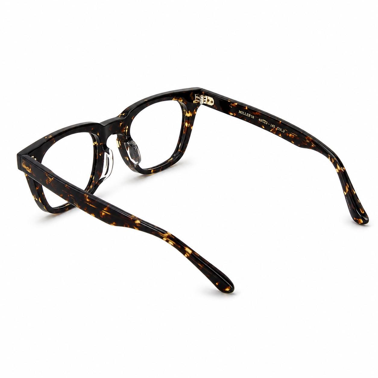 Tortoiseshell Eyeglasses | Korean Design Square Frame | Unisex Acetate Glasses | Lightweight Durable Eyewear — view 5