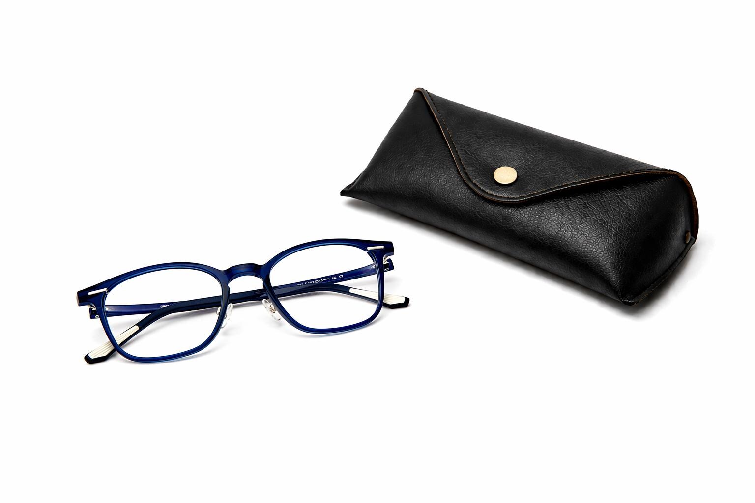 Transparent Blue Square Eyeglasses – Lightweight Ultem, Korean Minimal Design — view 8