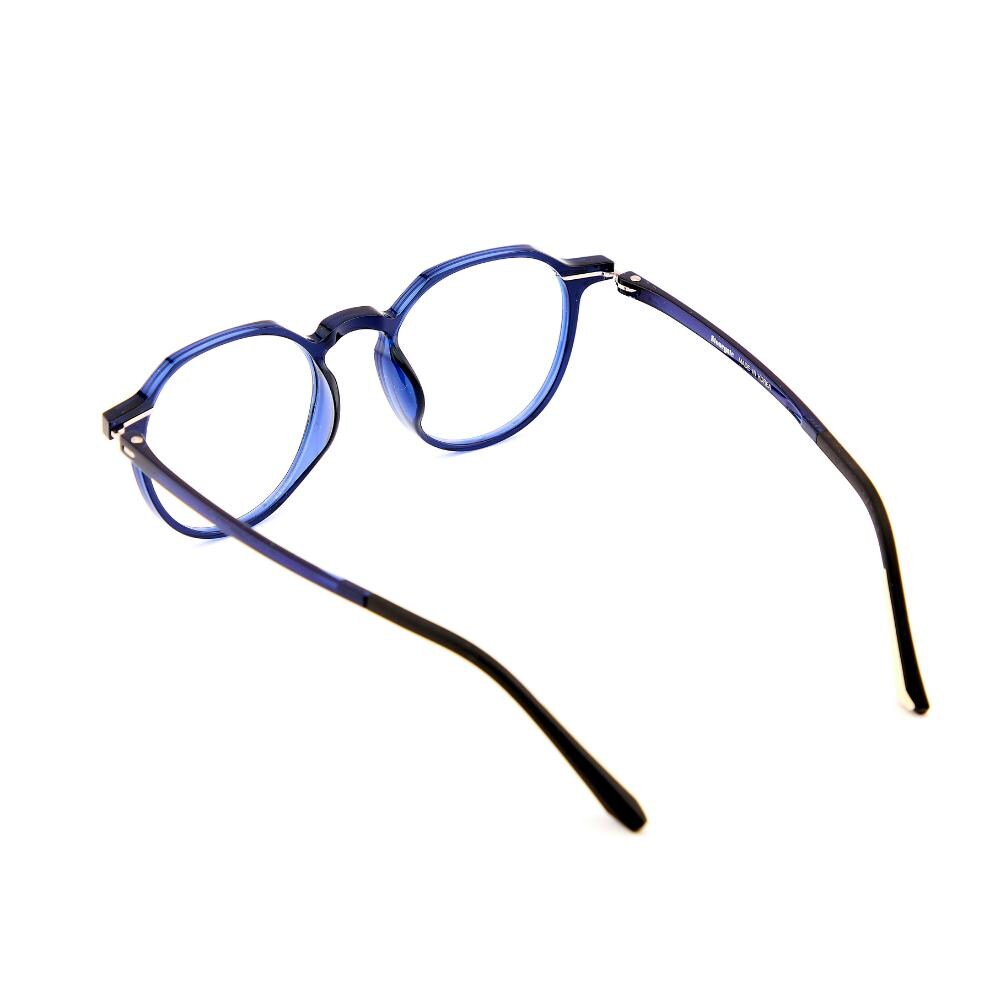 Everyday Lightweight Eyeglasses | Minimalist Korean Design Asian Fit | Ultem transparent blue Frame — view 4