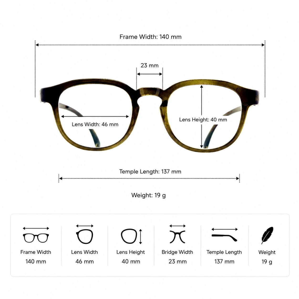 Olive Green Acetate Eyeglasses | Korean Design Unisex Glasses — view 7