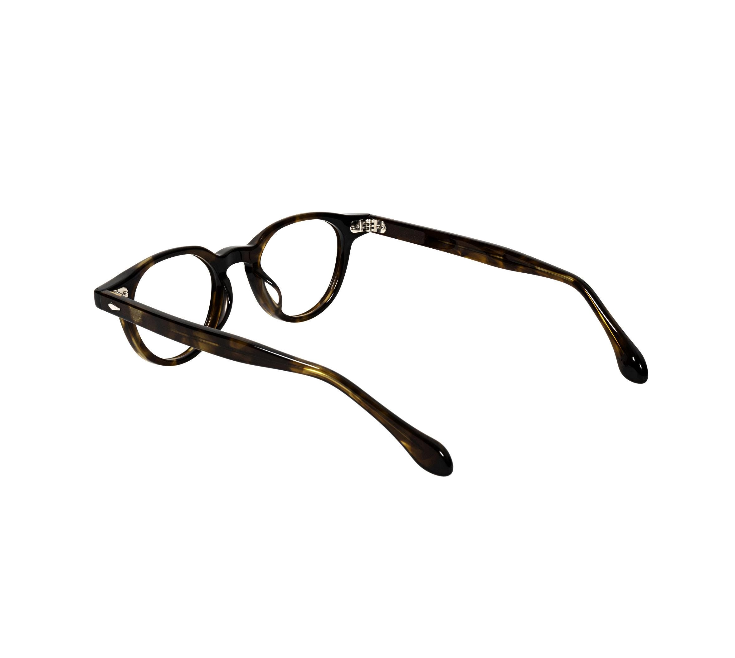 Brown Acetate Eyeglasses, Classic Square Frame, Lightweight Everyday Glasses, Unisex Korean Style Optical Frame — view 4