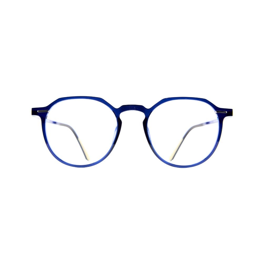 Everyday Lightweight Eyeglasses | Minimalist Korean Design Asian Fit | Ultem transparent blue Frame — view 2