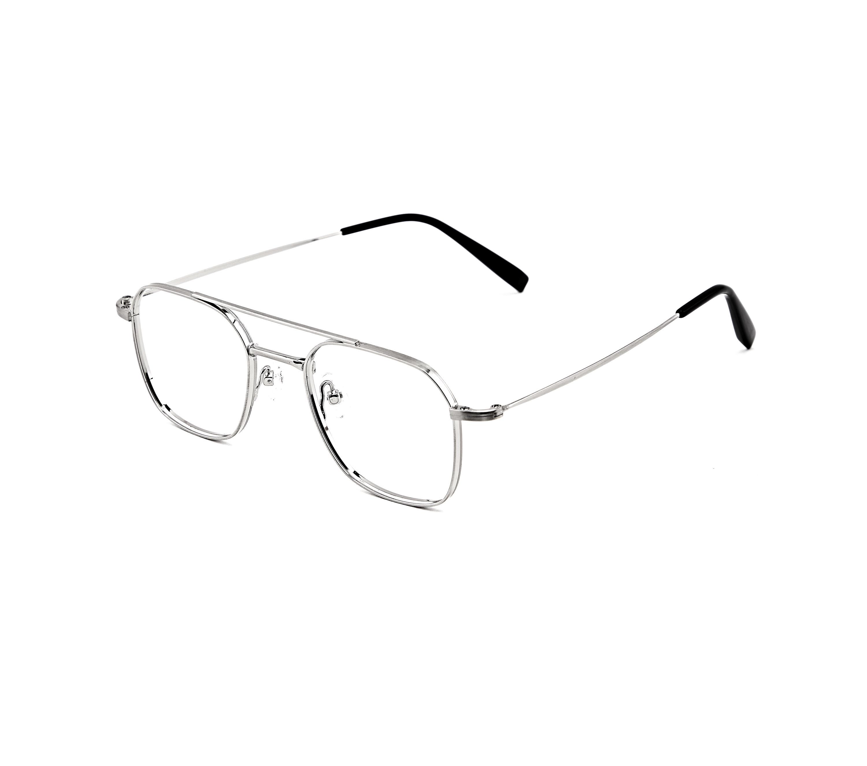 Minimal Square Aviator Glasses | Made in Korea | Lightweight Metal Eyeglasses | Unisex Frame — view 3