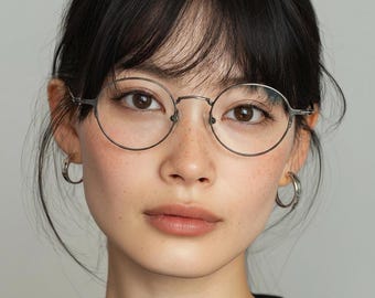 Rundes Beta Titan Brillengestell - Leicht, minimalistisch, Made in Korea
