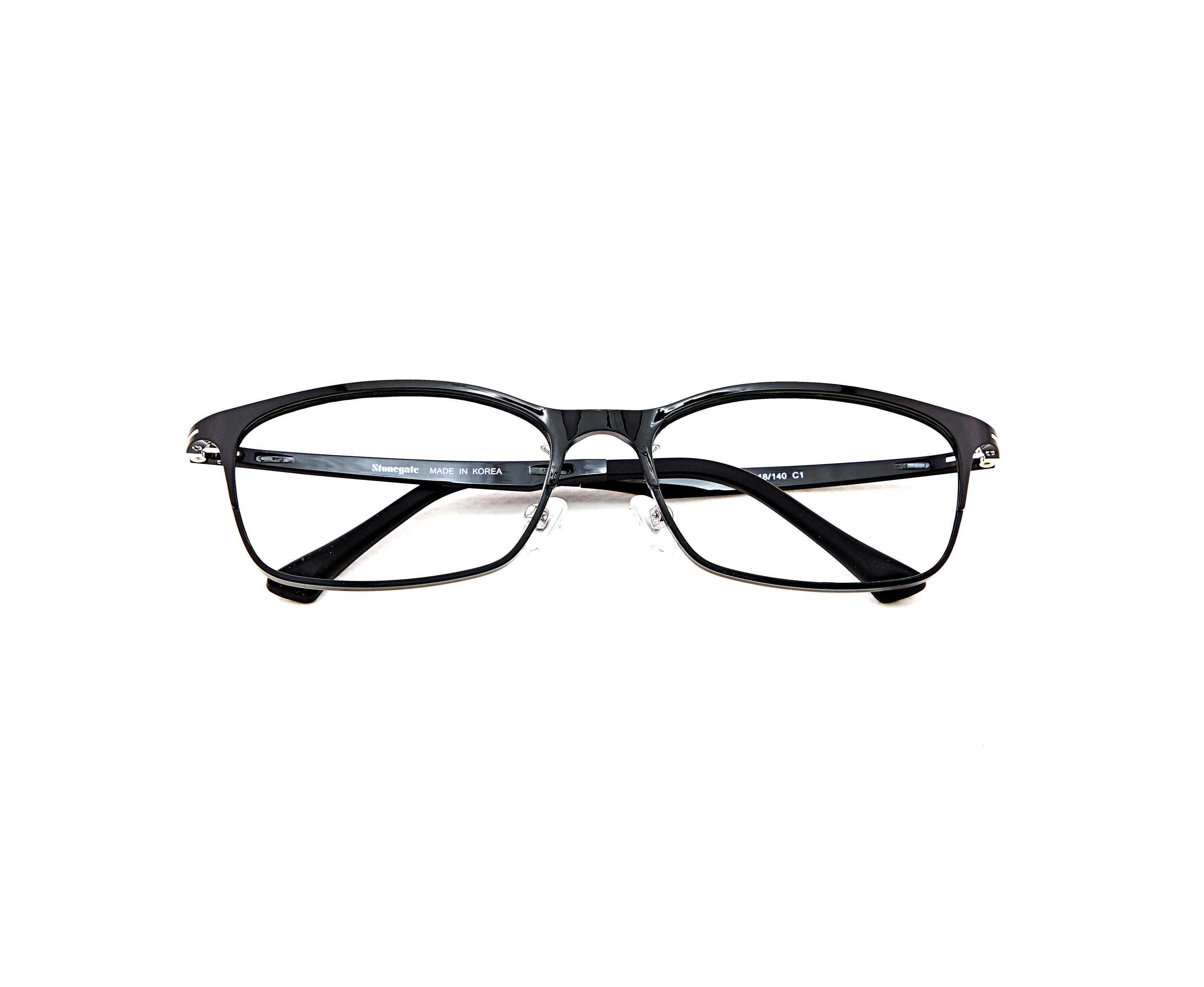 Minimal Black Ultem Eyeglasses, Lightweight Korean Design Asian Fit Optical Frame — view 4