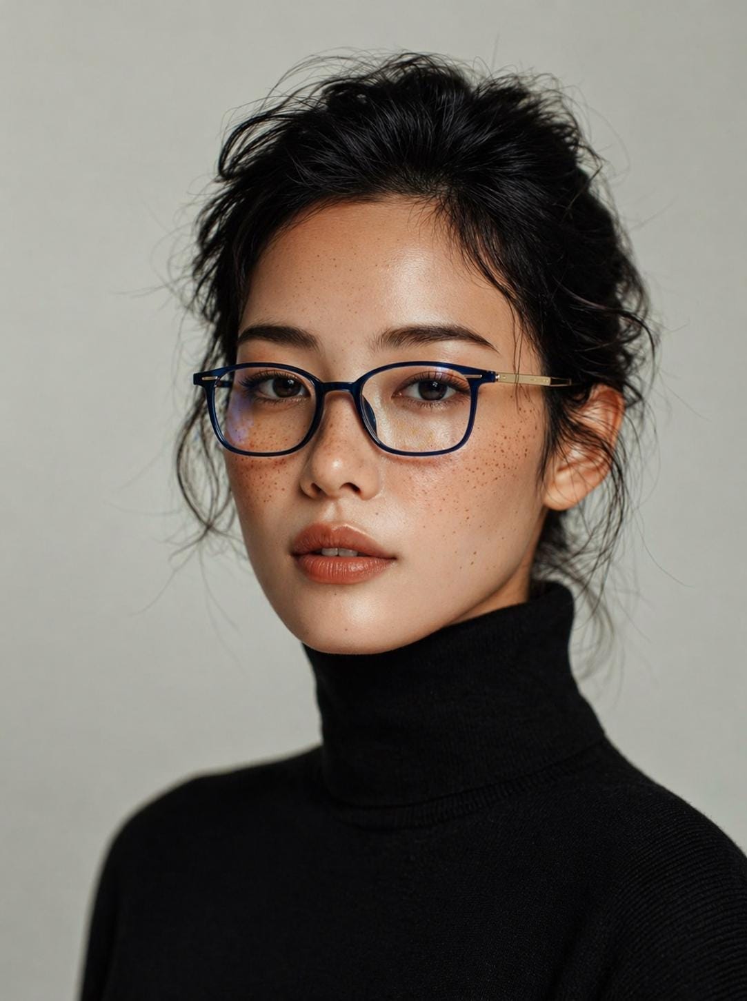Transparent Blue Square Eyeglasses – Lightweight Ultem, Korean Minimal Design — view 7