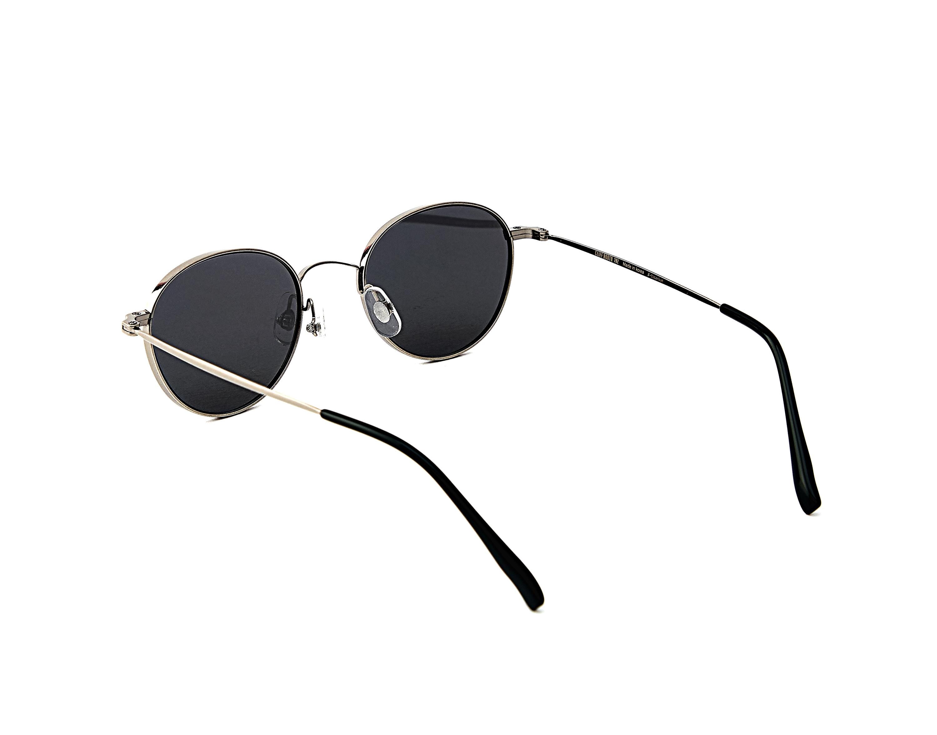 Minimal Round Metal Sunglasses, Lightweight Korean Design Eyewear — view 5