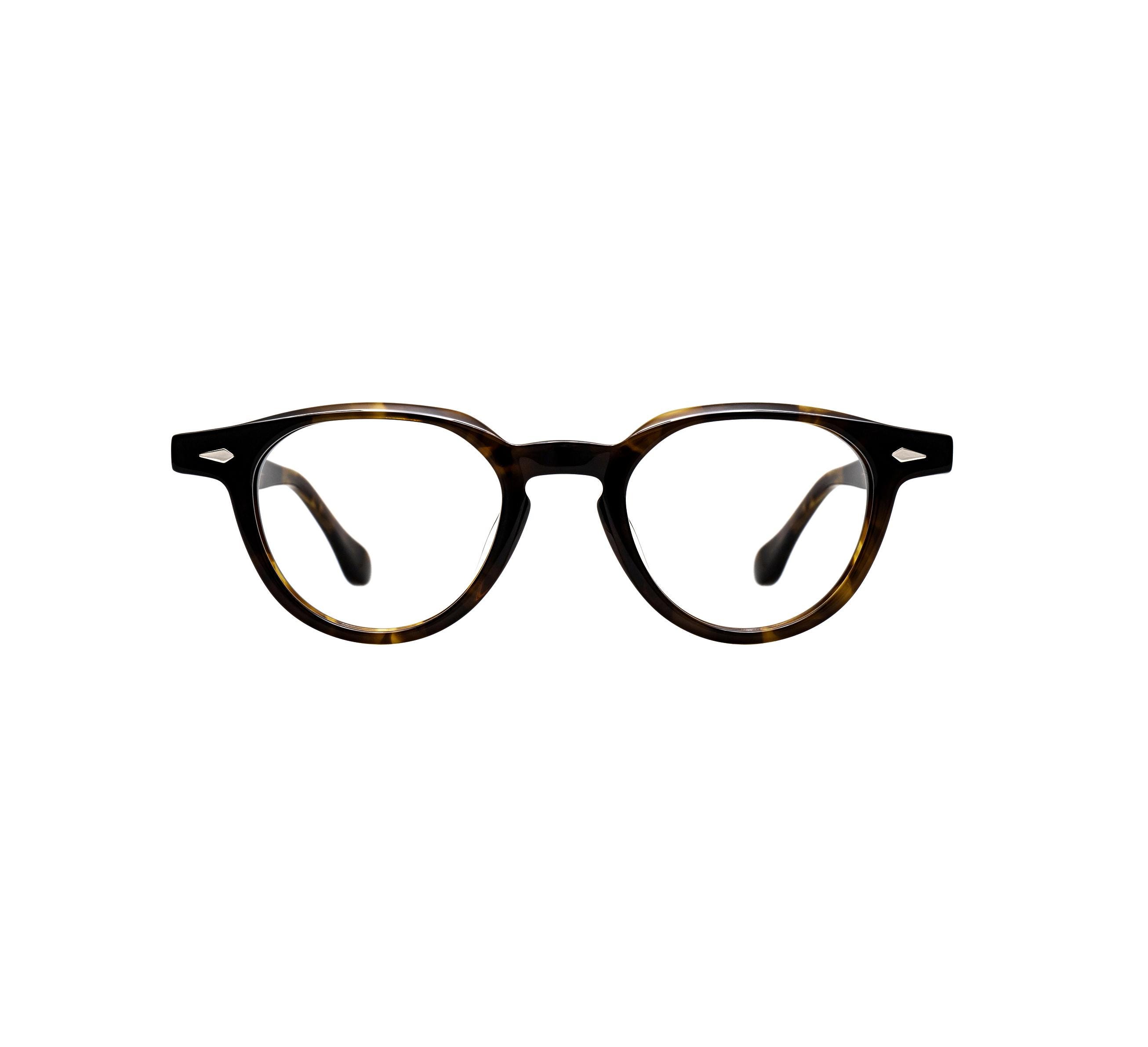 Brown Acetate Eyeglasses, Classic Square Frame, Lightweight Everyday Glasses, Unisex Korean Style Optical Frame — view 2