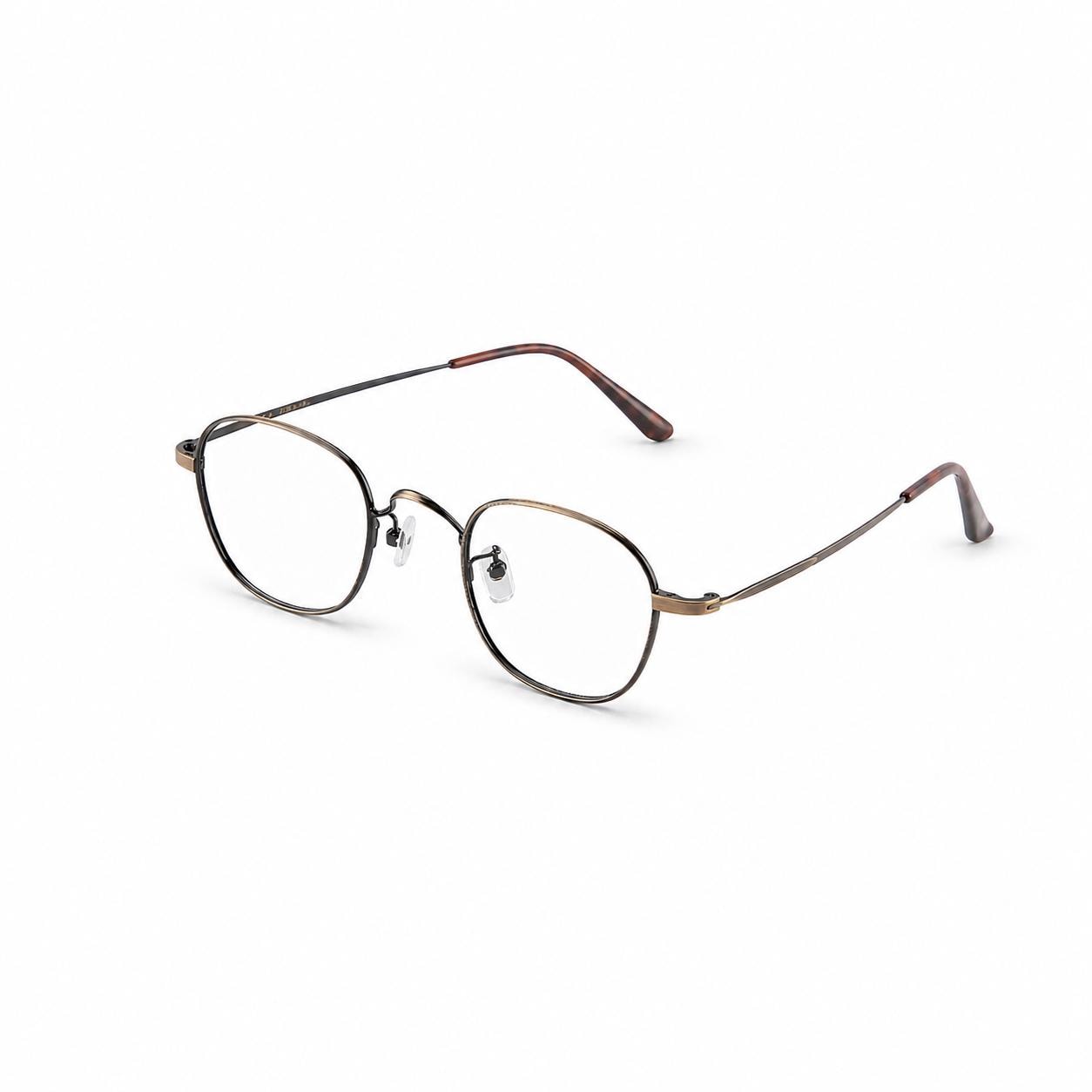 Minimal Metal Eyeglasses | Slim Round Square Frame | Lightweight Everyday Optical Glasses | Korean Design — view 3