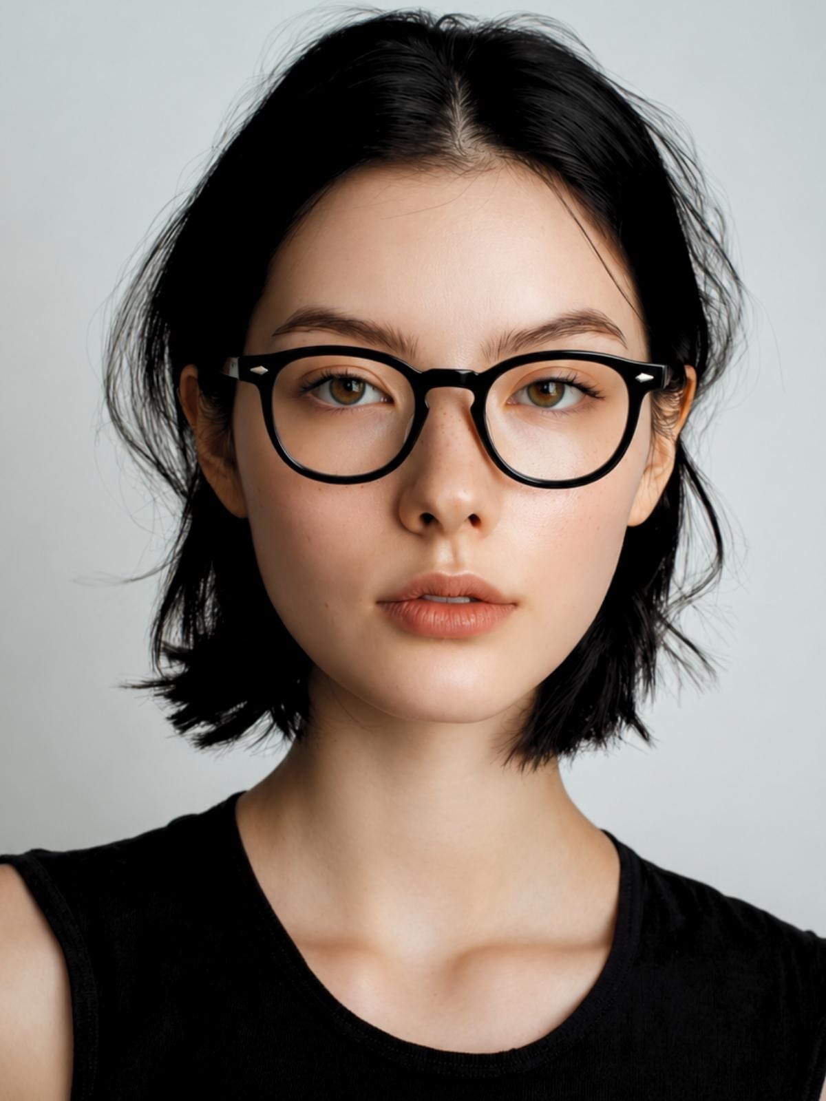 Classic Black Acetate Eyeglasses |  Timeless Eyewear |  Unisex | Korean Design Frame