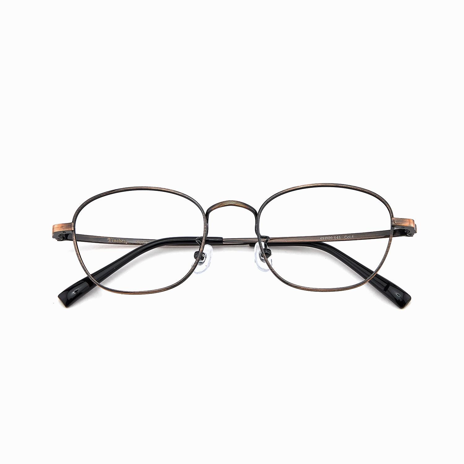Minimal Oval Metal Eyeglasses – Korean Design, Lightweight Bronze Frame, Everyday Modern Classic — view 7