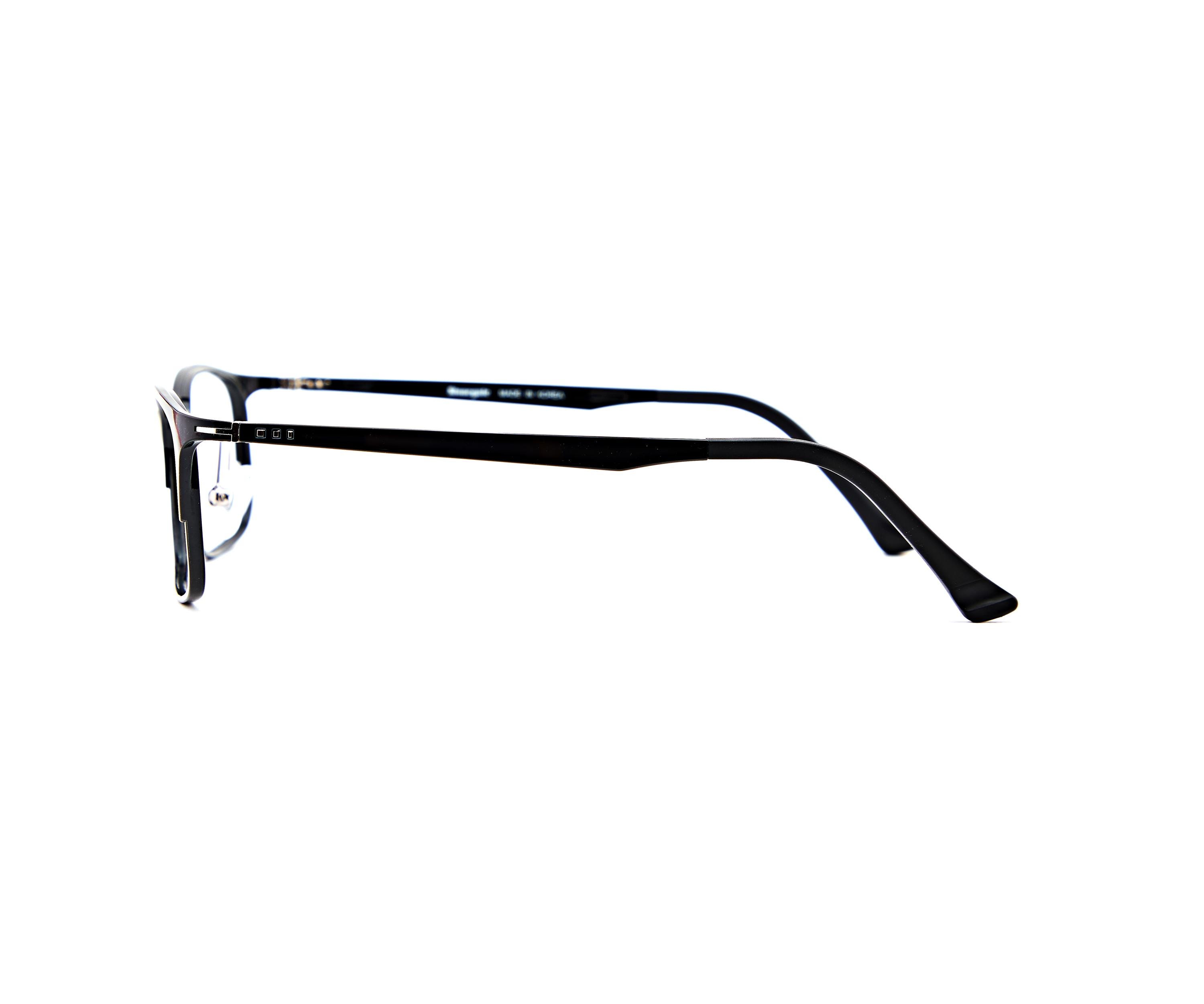 Minimal Black Ultem Eyeglasses, Lightweight Korean Design Asian Fit Optical Frame — view 5