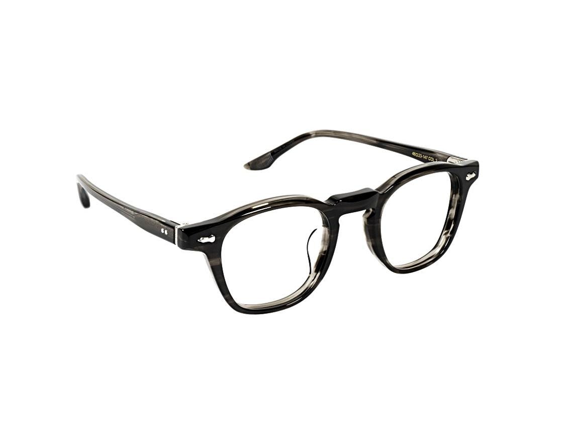 Smoky Charcoal Tortoise Eyeglasses | Korean Design Square Frame | Unisex Acetate Glasses | Lightweight Durable Eyewear — view 3