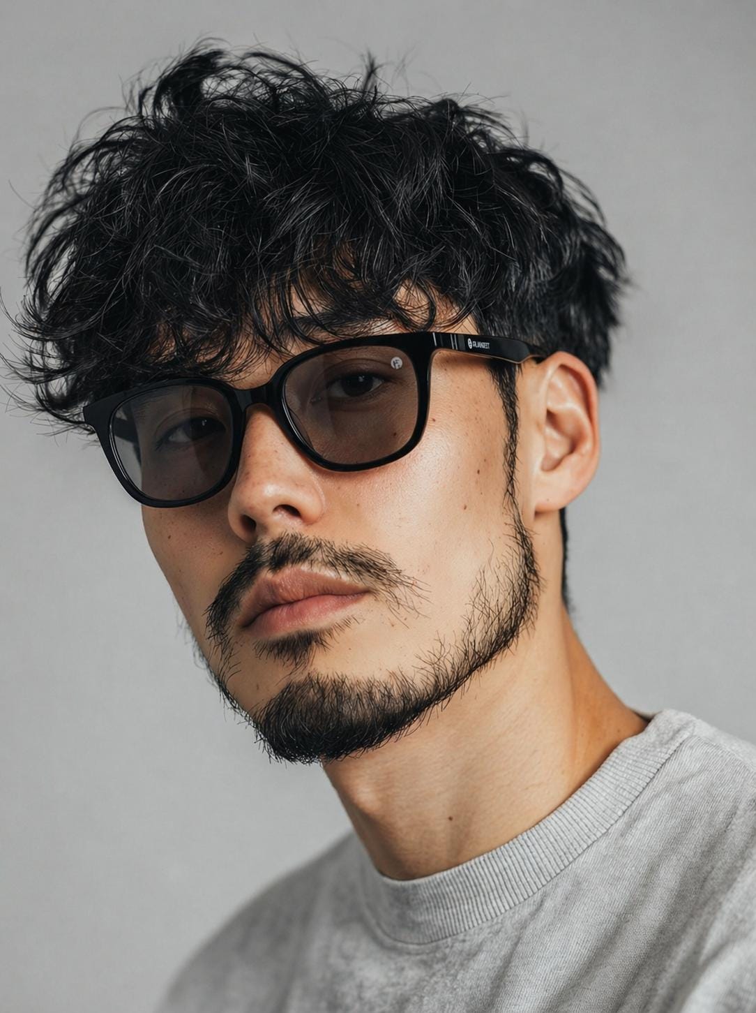 Minimal Black Square Sunglasses | Korean Design | Lightweight Comfort Fit
