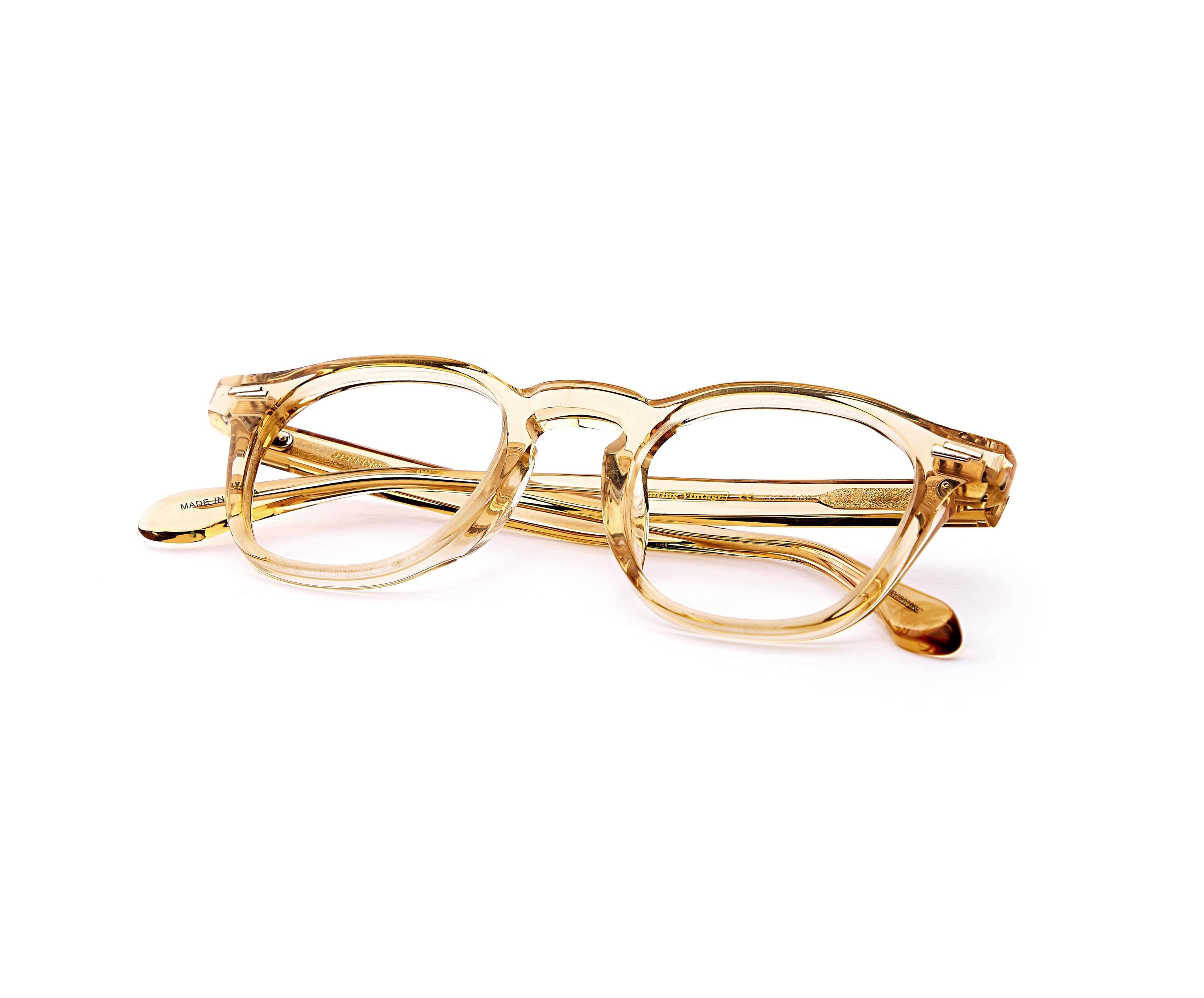 Clear Yellow Frame | Korean Design Square Frame | Unisex Acetate Glasses | Lightweight Durable Eyewear — view 3