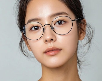 Rundes Beta Titan Brillengestell - Leicht, minimalistisch, Made in Korea