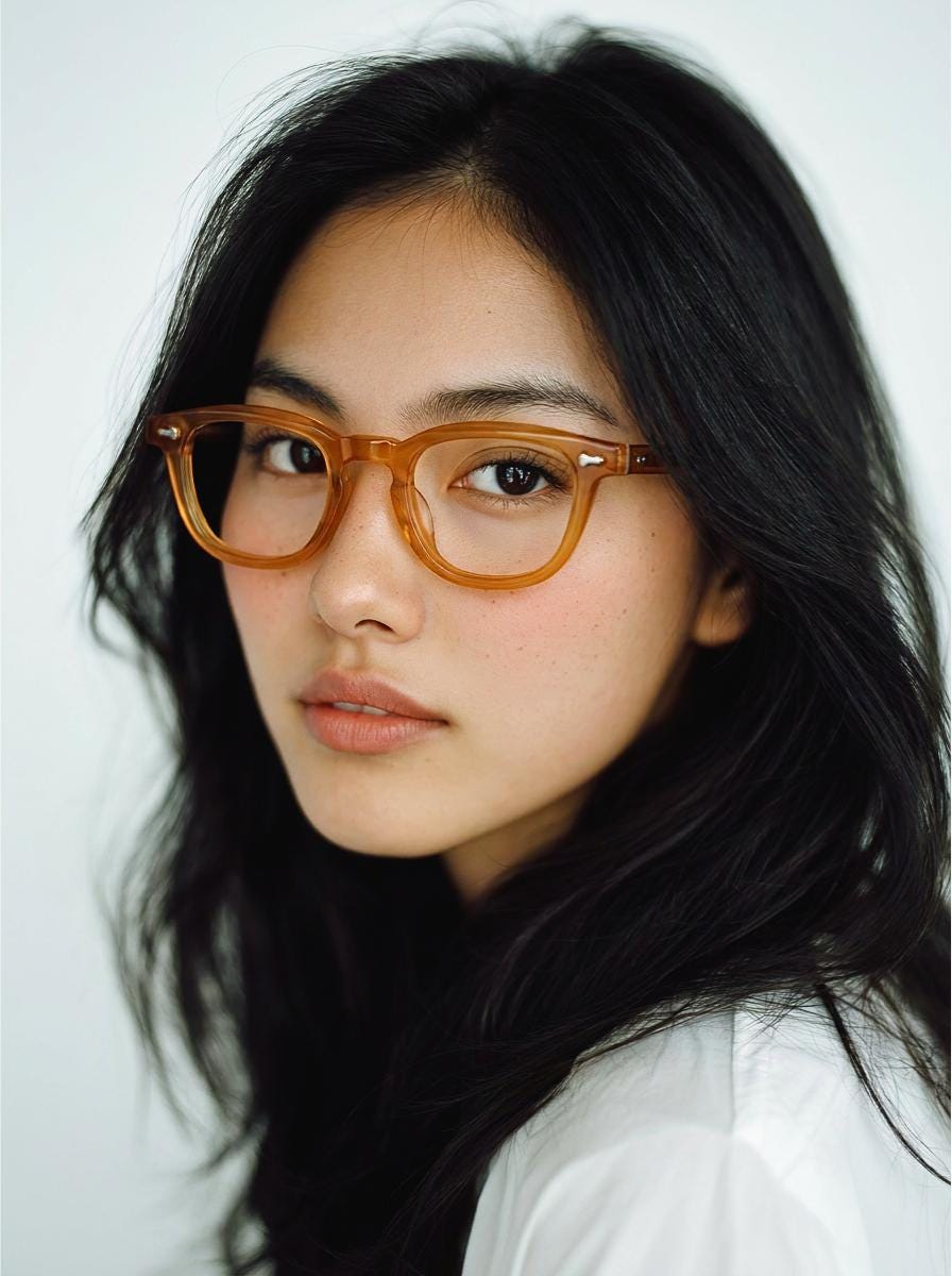 amber acetate frame | Korean Design Frame | Unisex Acetate Glasses | Lightweight Durable Eyewear