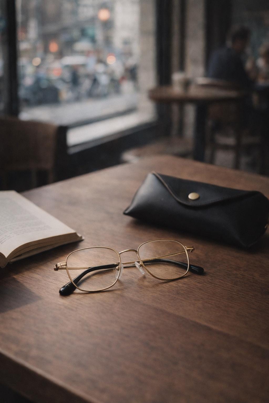 Minimal Gold Square Metal Glasses, Lightweight Korean Design Eyewear — view 9