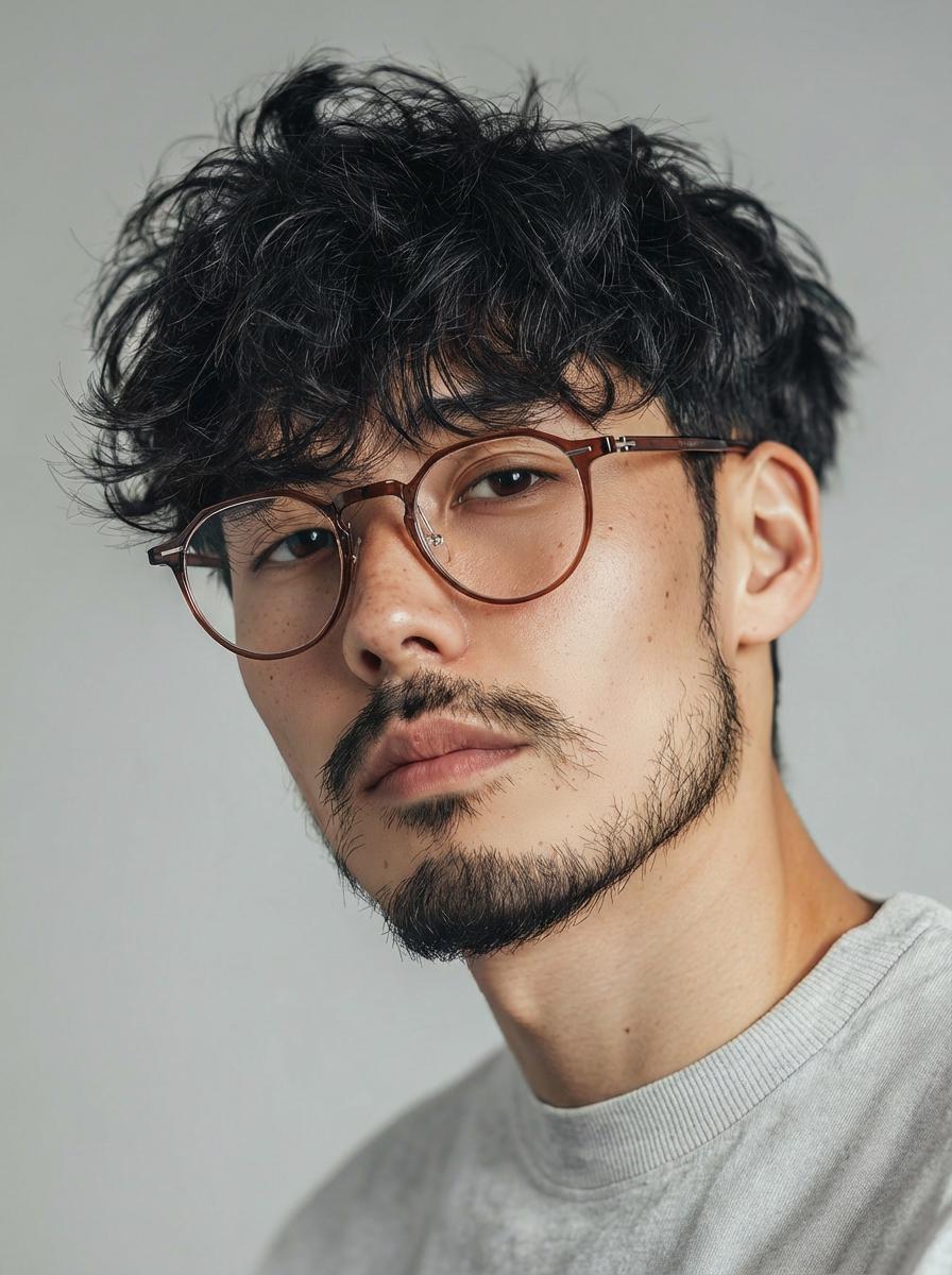 Everyday Lightweight Eyeglasses | Minimalist Korean Design Asian Fit | Round Ultem Brown Frame — view 6