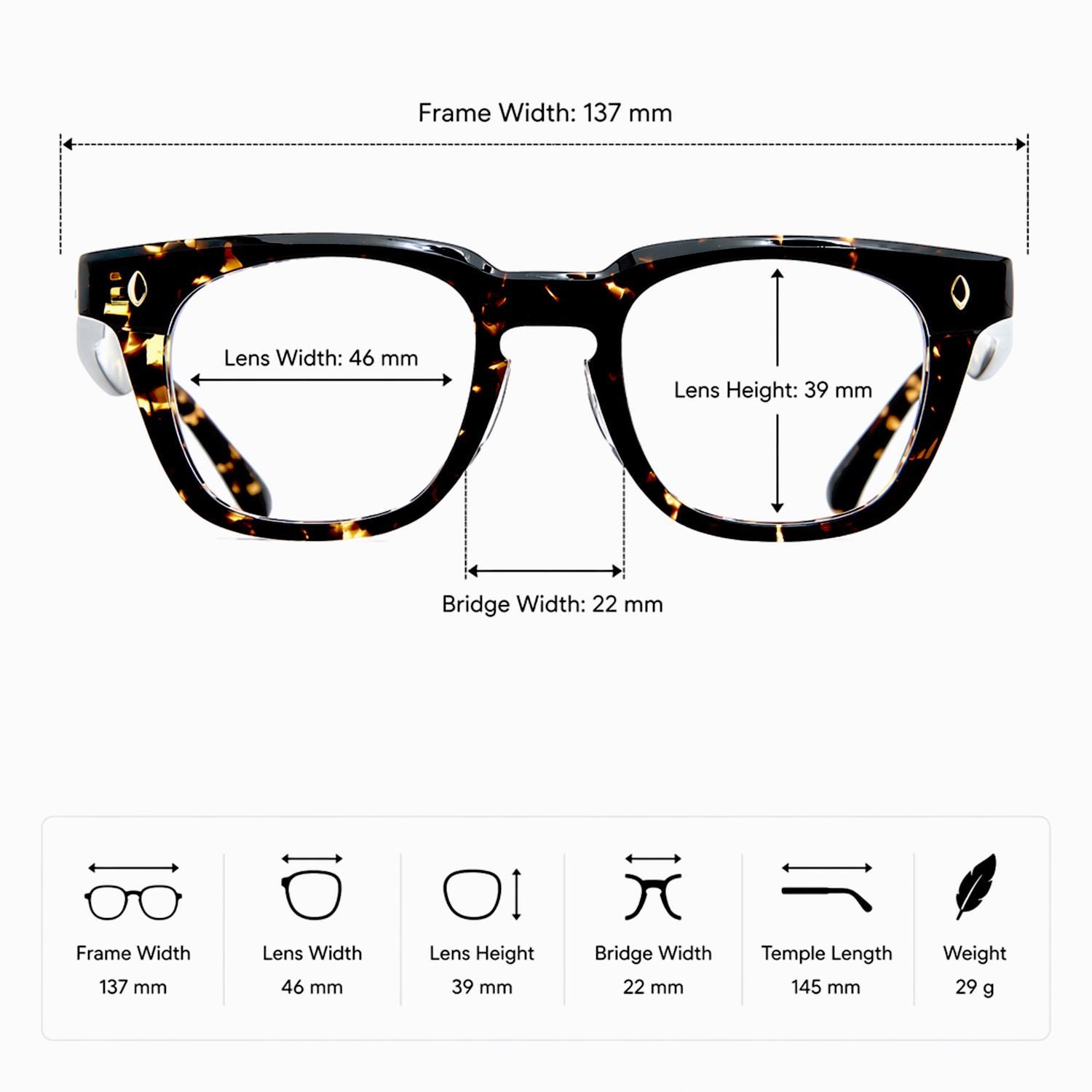 Tortoiseshell Eyeglasses | Korean Design Square Frame | Unisex Acetate Glasses | Lightweight Durable Eyewear — view 7