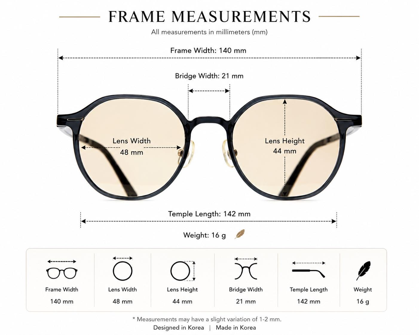 Ultra Lightweight Ultem Round Sunglasses | Yellow Tint Minimalist Korean Eyewear — view 11
