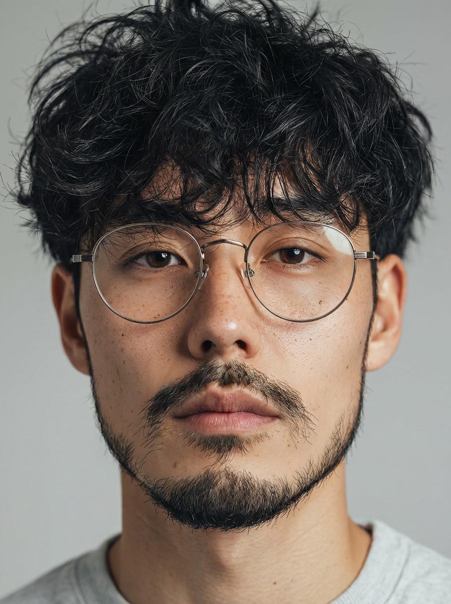 Muted Silver Metal Oval Glasses, Lightweight Korean Minimal Eyewear