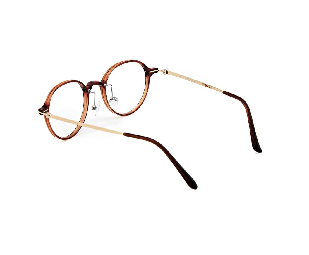 Ultem Round Eyeglasses | Lightweight Korean Glasses | Brown Round Optical Frame | Made in Korea — view 7