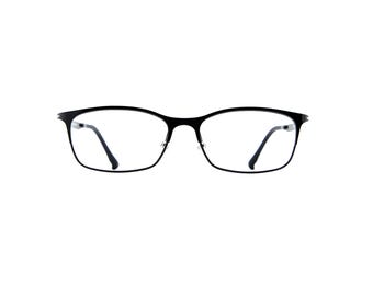 Minimal Black Eyeglasses, Classic Acetate Frame, Lightweight Unisex Glasses, Korean Design Asian Fit Optical Frame