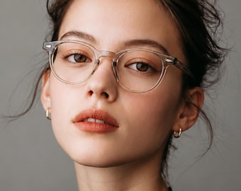 Klare Brillen | Quadratischer quadratischer Rahmen des koreanischen Designs Unisex Acetat Brille | Leichte, langlebige Brille