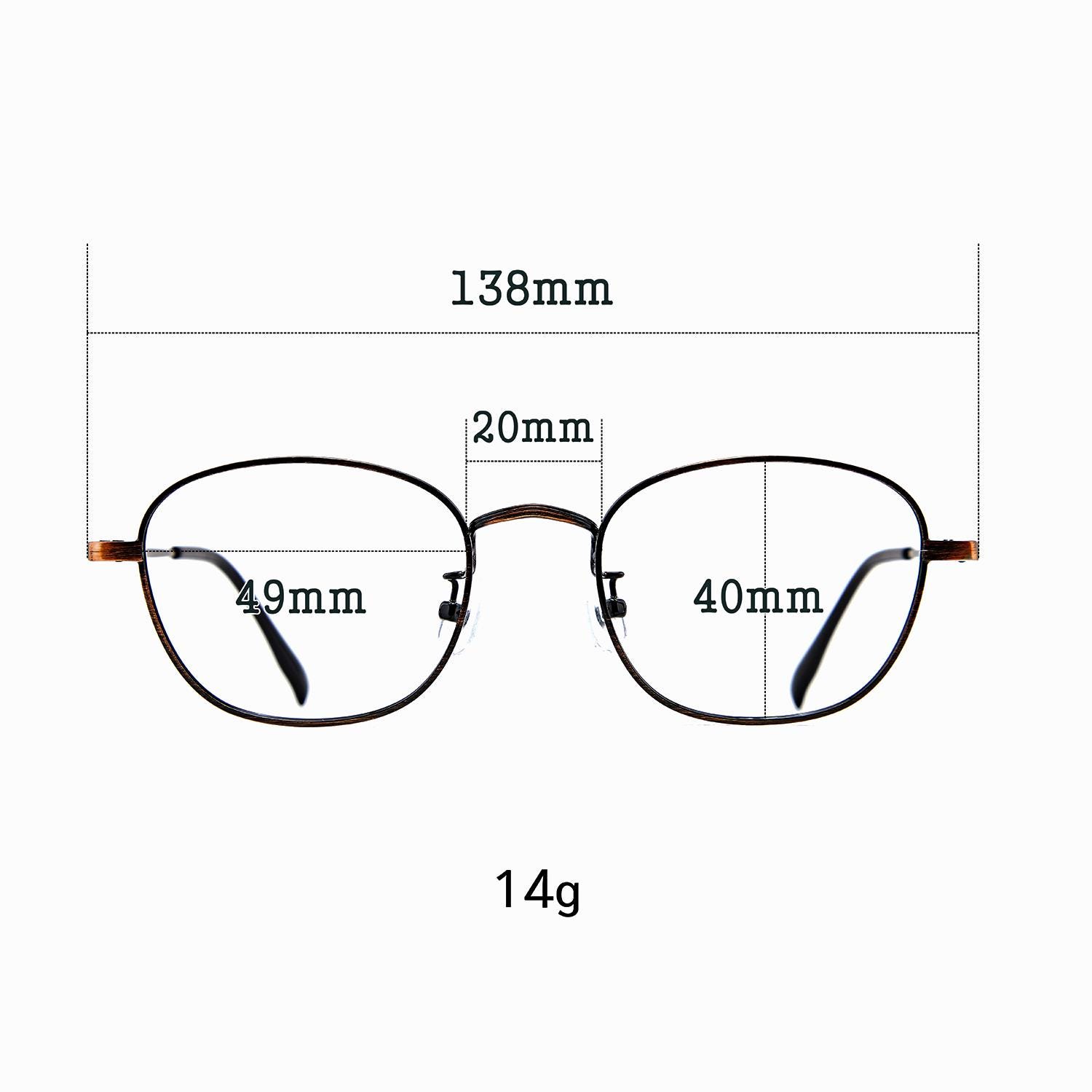 Minimal Oval Metal Eyeglasses – Korean Design, Lightweight Bronze Frame, Everyday Modern Classic — view 10