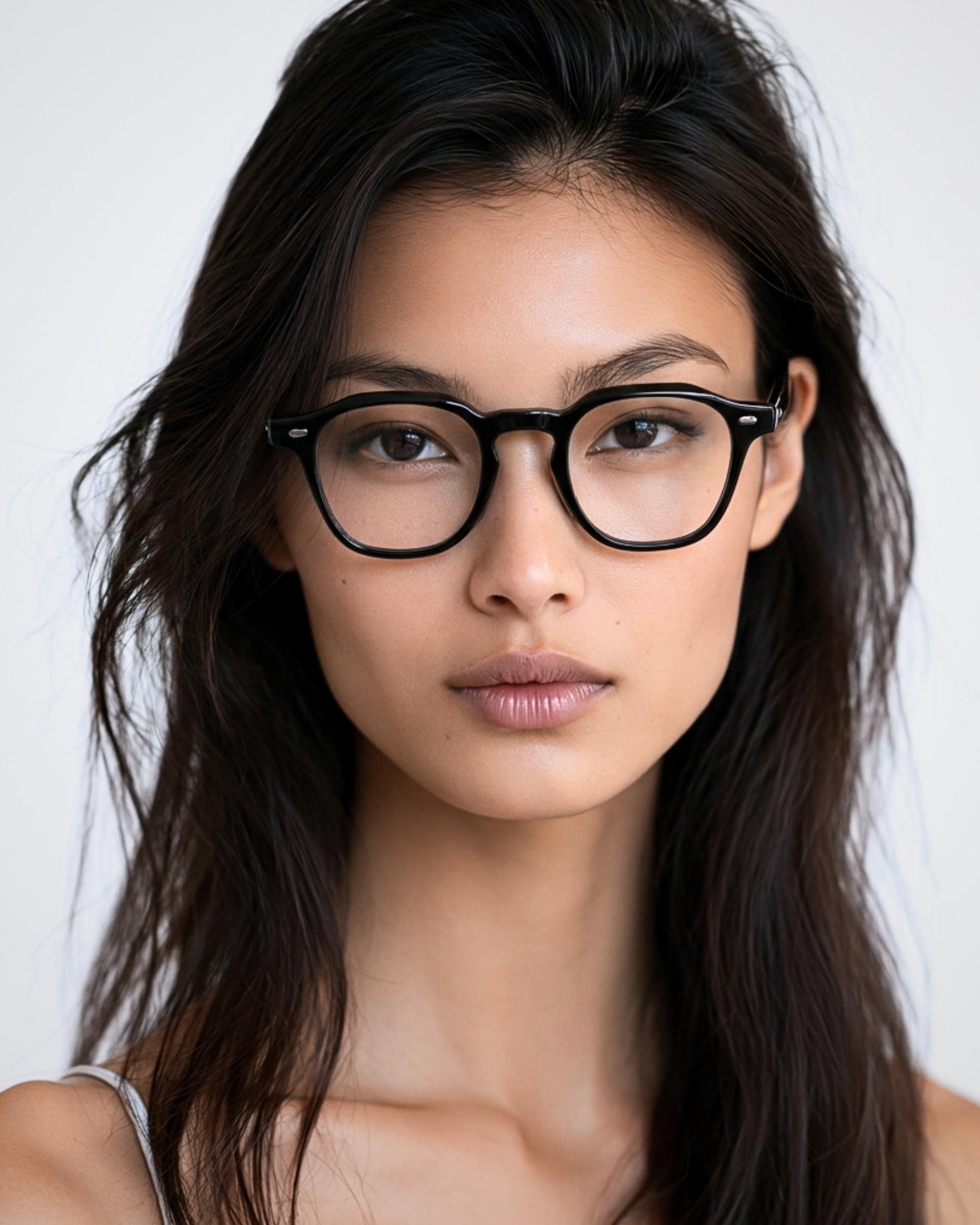 Minimalist Black Acetate Eyeglasses | Korean Optical Frame | Unisex Glasses | Classic Everyday Eyewear | Made in Korea
