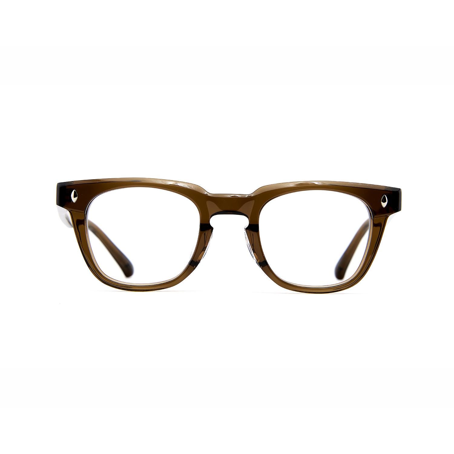 Brown Acetate Eyeglasses, Classic Square Frame, Lightweight Everyday Glasses, Unisex Korean Style Optical Frame — view 2