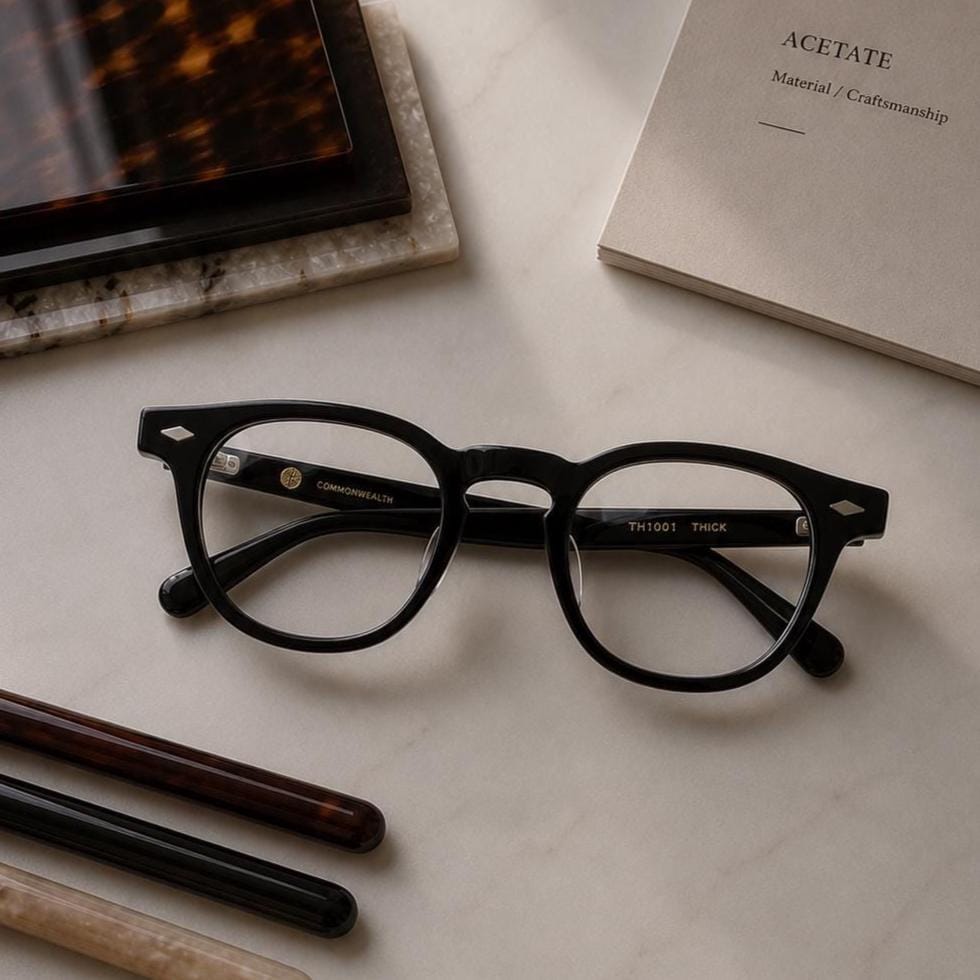 Classic Black Acetate Eyeglasses | Timeless Eyewear | Unisex | Korean Design Frame — view 7