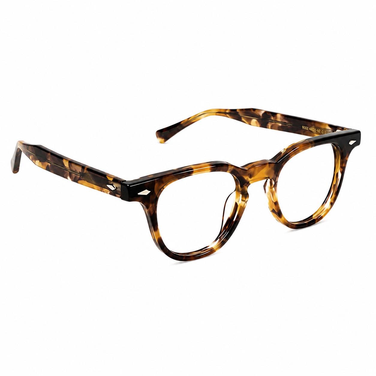 Tortoiseshell Eyeglasses | Korean Design Square Frame | Unisex Acetate Glasses | Lightweight Durable Eyewear — view 3