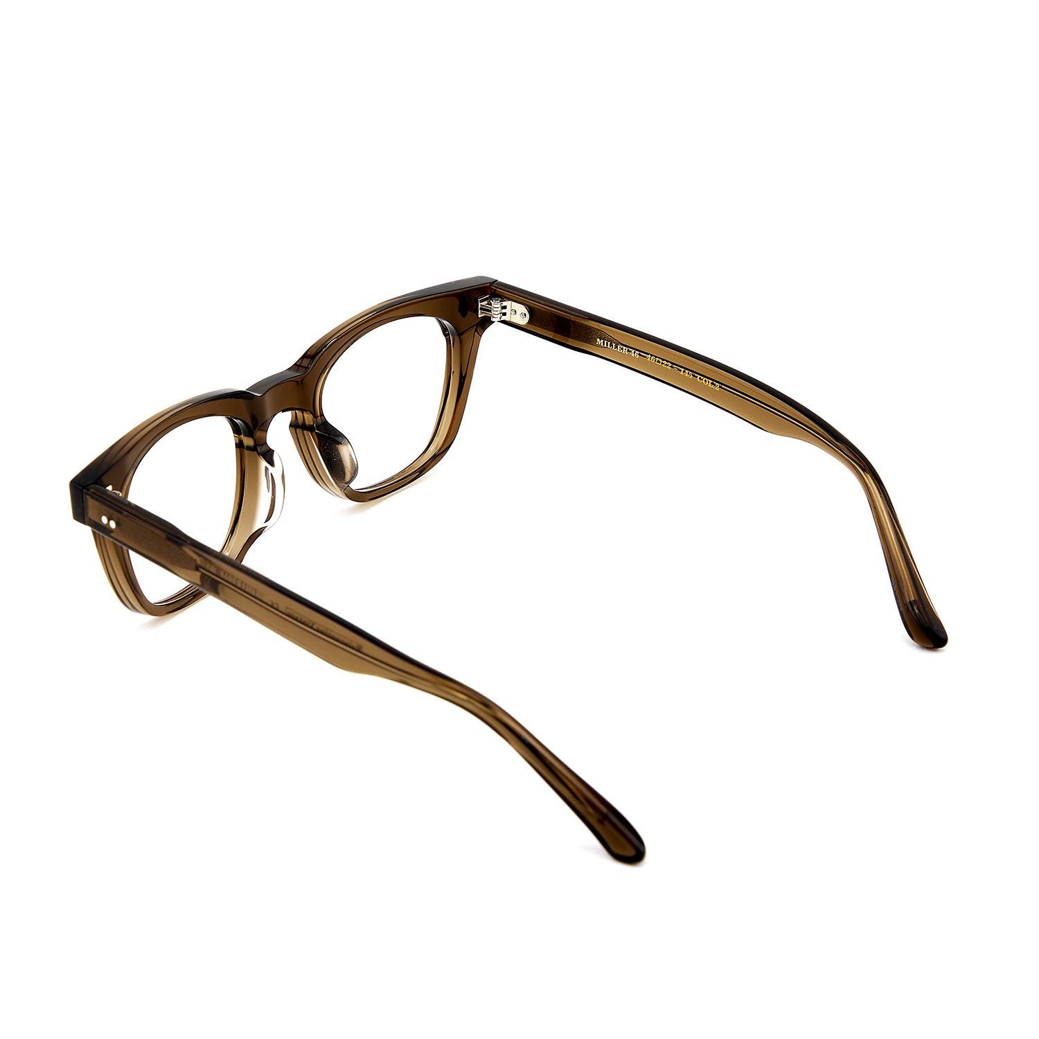 Brown Acetate Eyeglasses, Classic Square Frame, Lightweight Everyday Glasses, Unisex Korean Style Optical Frame — view 4
