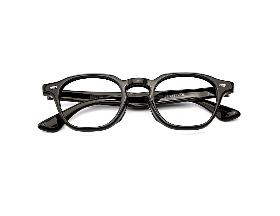 Minimalist Black Acetate Eyeglasses | Korean Optical Frame | Unisex Glasses | Classic Everyday Eyewear | Made in Korea — view 6