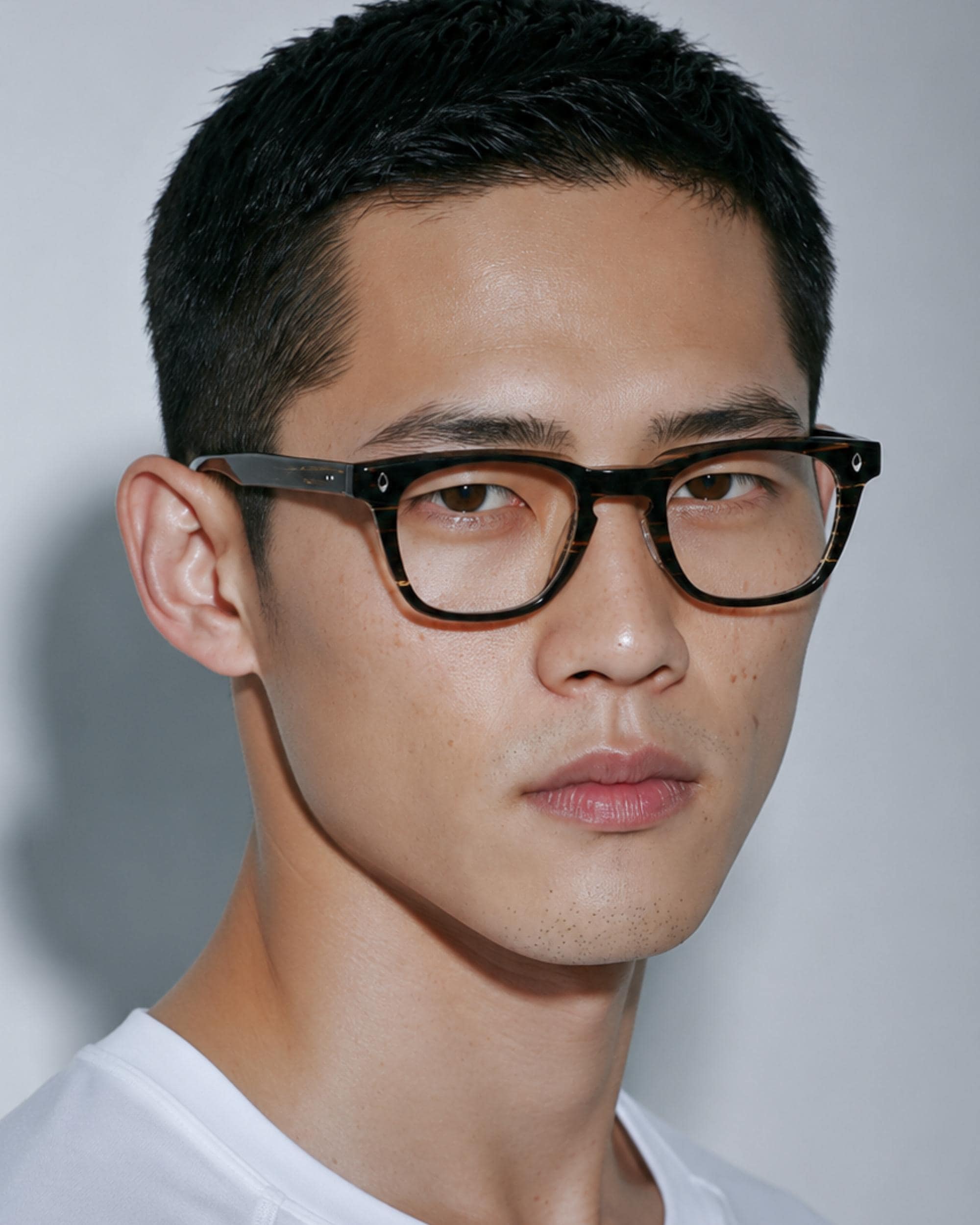 Classic Black Tortoise Acetate Eyeglasses | Minimalist Korean Optical Frame | Unisex Eyewear | Premium Everyday Eyewear — view 5