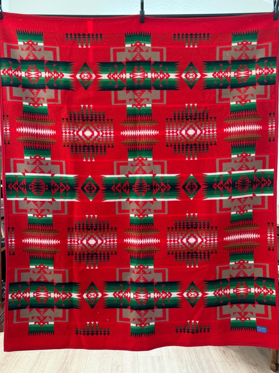 Couverture Vintage Pendleton Woolen Mills Chief Joseph - Dimensions 53 X 35 Pouces, Multicolore, Excellent état
