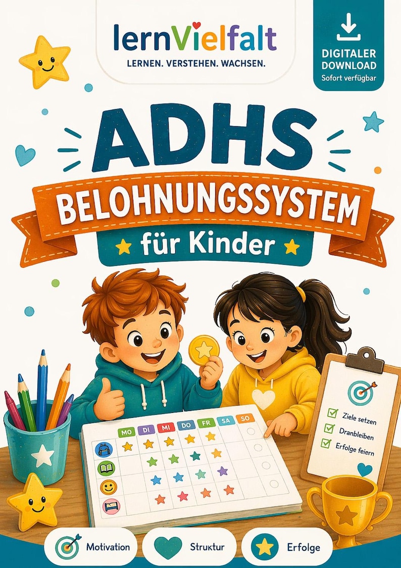 ADHD Reward System for Kids PDF | Point System & Motivation ...