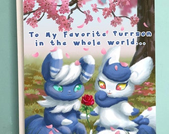 Meowstic Valentine's Day Card