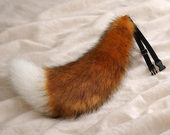 Fluffy Faux Fur Tail Cosplay Accessory, Multi Color Costume Tail