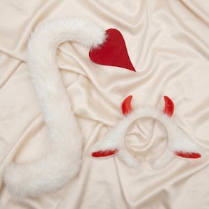 Devil Horn Ears and Heart Tail Set, Cosplay Accessory
