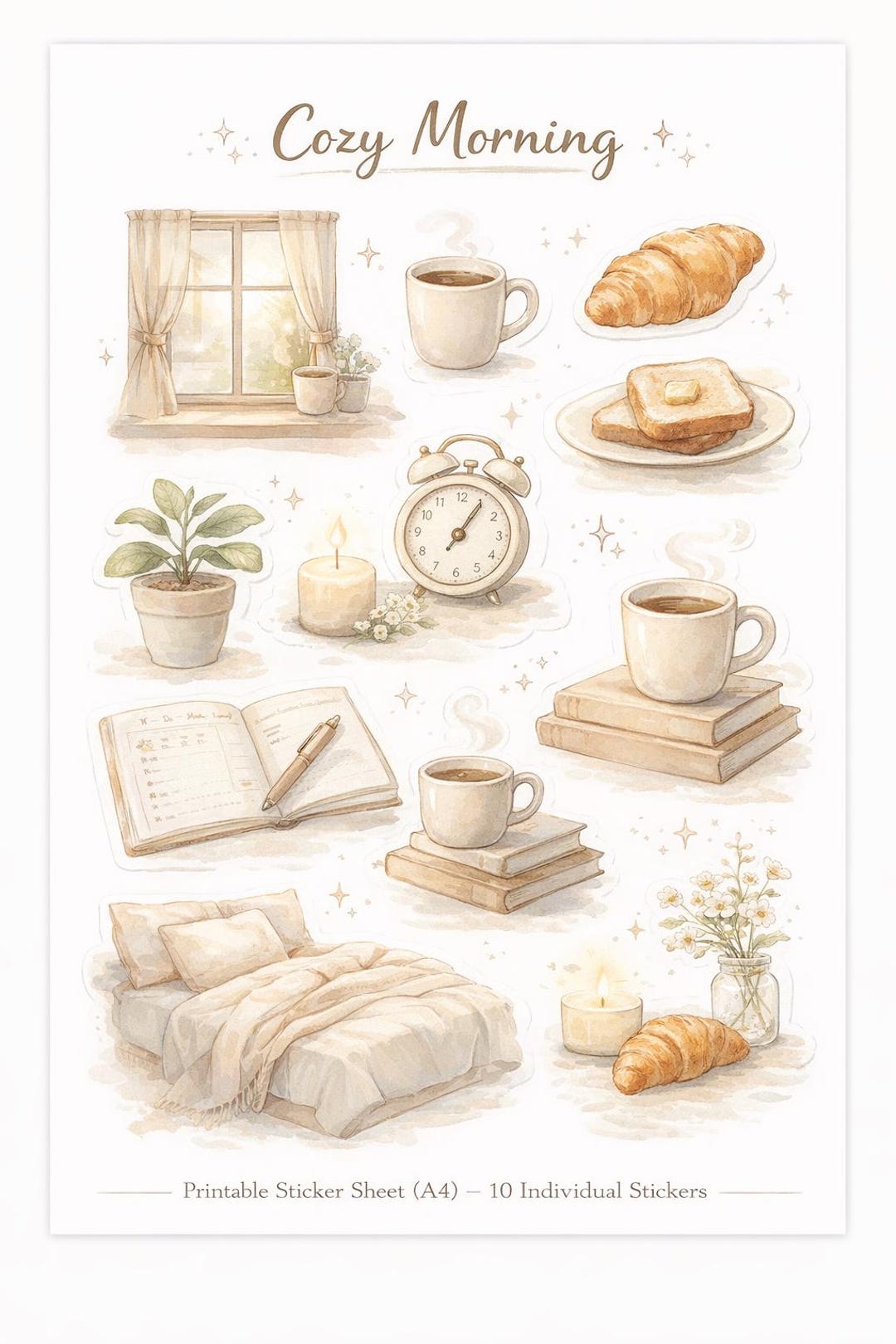 Cozy Tea Ritual Digital Sticker for Goodnotes | Aesthetic Planner ...